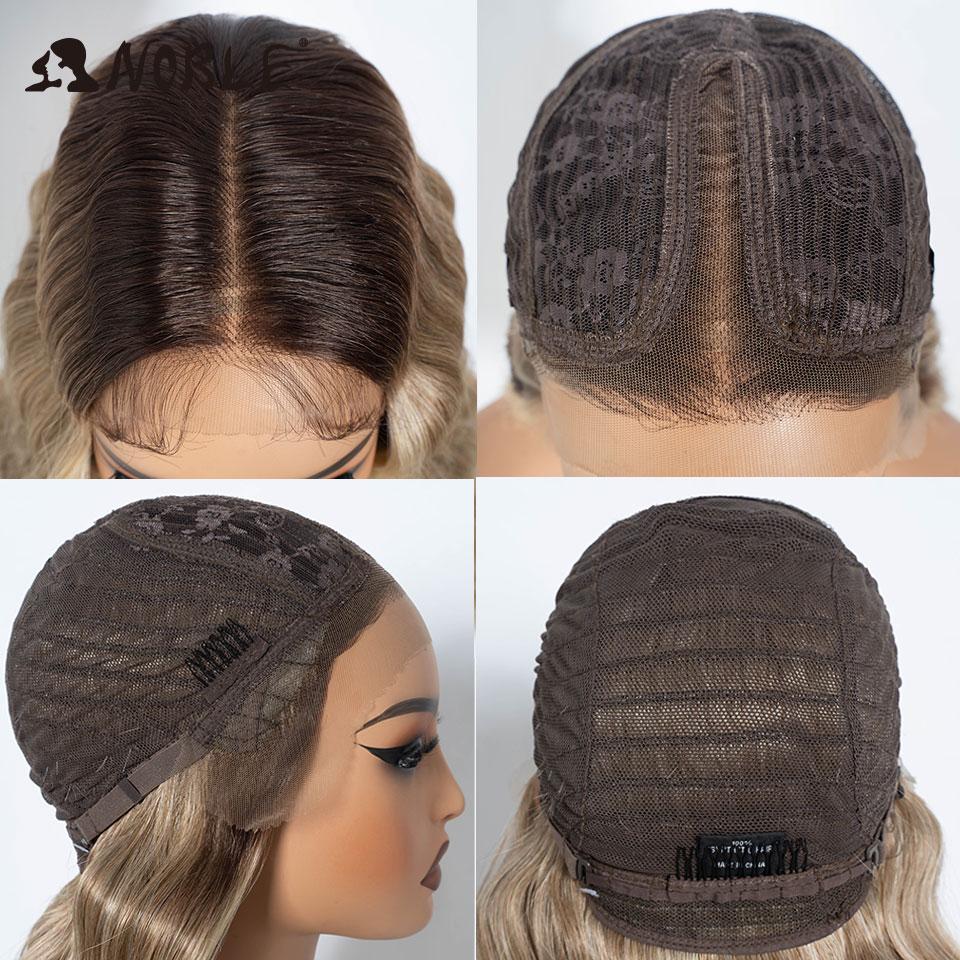 Noble Lace Front Wig Cosplay Wig Wavy 28 Inch Body Wavy Lace Part Wig For Women Brown Wig Synthetic Wig High Quality Lace Wig