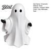 Modern Halloween Decor Cute White Ghost Resin Figurine  Miniature Figurine Decoration  Matte Home Decorations Finish Tabletop Statue for Shelf