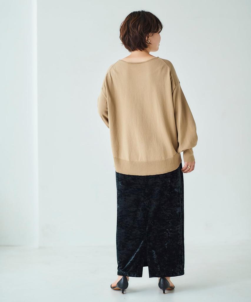 Le Coeur Blanc Hand Washable Volume Sleeve Knit Pullover 3048026400 Size 38 Bordeaux