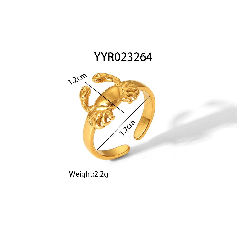 2025 Summer Ocean Rings For Women Gold Color Stainless Steel Shell Starfish Charm Figure Accessory