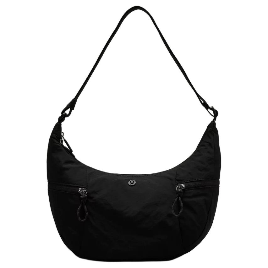 Lululemon Slouchy Sling 6L Casual Versatile Adjustable Shoulder Strap Recycled Nylon Horn Bag Tote Shoulder Bag Unisex bags Black LU9CACS-0001 Black