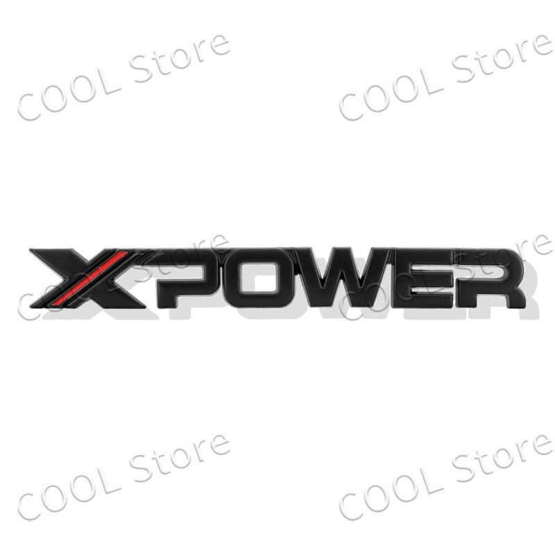 3D Chrome Metal X XPOWER Logo Car Rear Trunk Emblem Badge Nameplate Sticker For ZS HS GS 3 5 6 7 TF RX5 GT Accessories