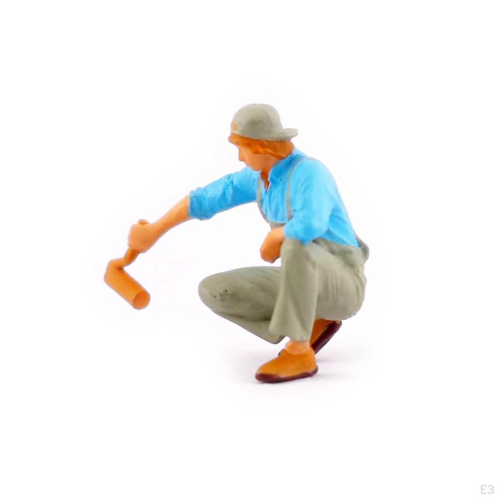 /87 Figure Decorator Miniature Female and Male Character for Model Train Diorama Scenery Desktop