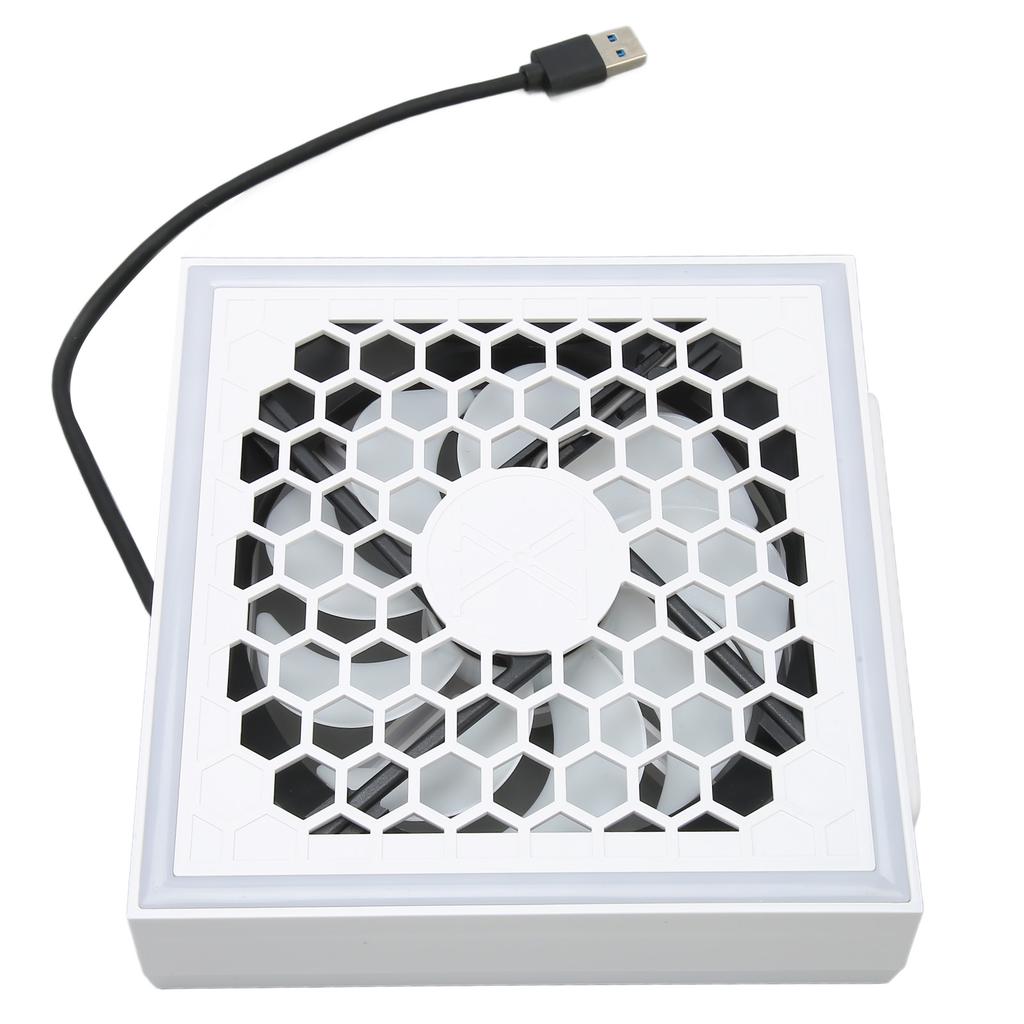 Game Console Cooling Fan Professional Efficient Low Noise Cooler Fan with Colorful Light Strip for Xbox Series S
