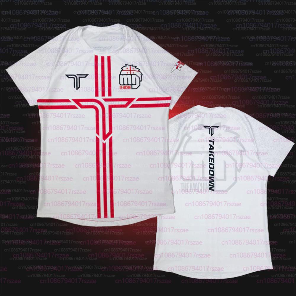 PFL Walk 2025 Boxing Jersey Men Summer Sparring MMA Uniform Clothing Outdoor Sports Short Sleeve Supporter T-Shirt Oversized Top