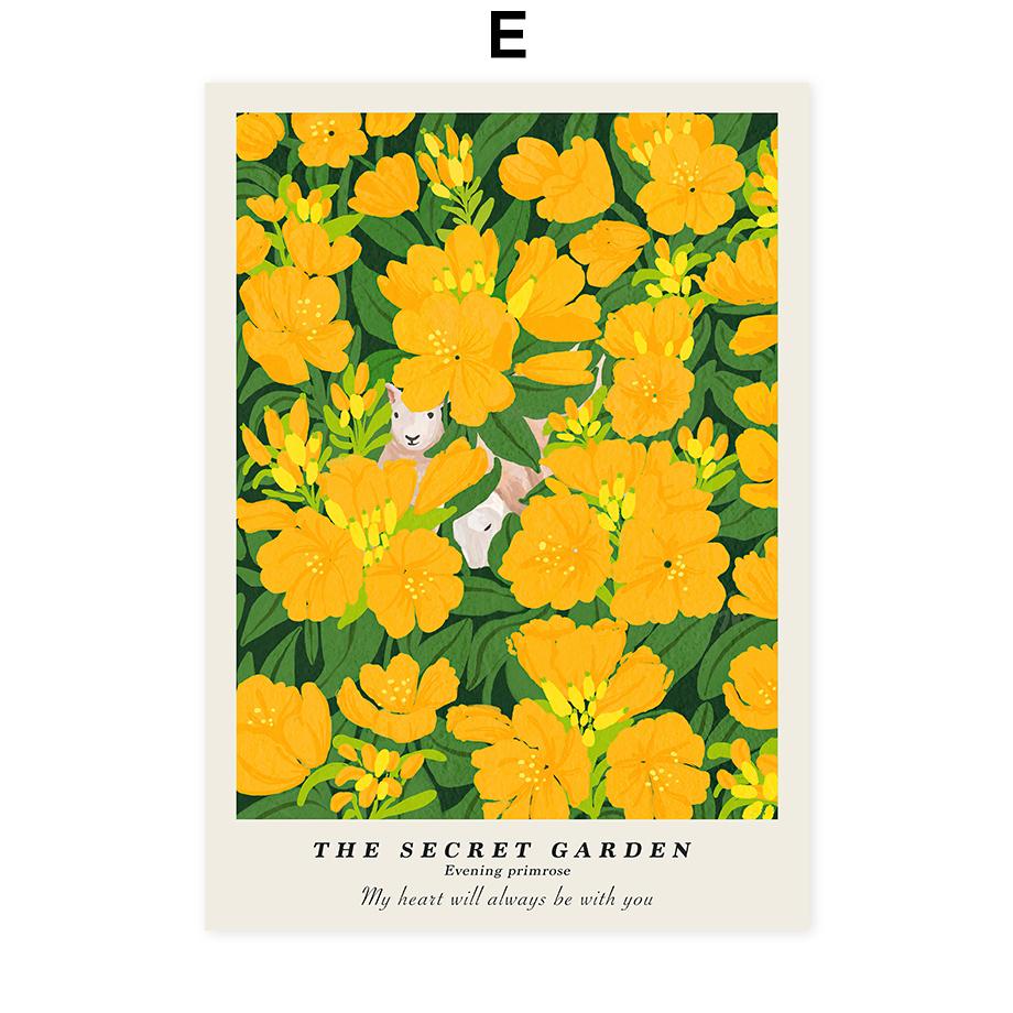 Flower Market Wall Art Colorful Canvas Painting Nordic Plant Poster Printed Picture Of The Living Room Mural Decorative Painting