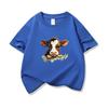 Kids Cotton T Shirt Cute Baby Cow Peeking Over Grass Print Crew Neck Short Sleeve Tee Casual Boys Girls Summer Tops