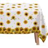 APOWBLS Sunflower Party Tablecloth Decorations, Disposable Sunflower Tablecloth for Birthday, Baby Shower, Bridal Shower, Vibrant Yellow Floral Theme
