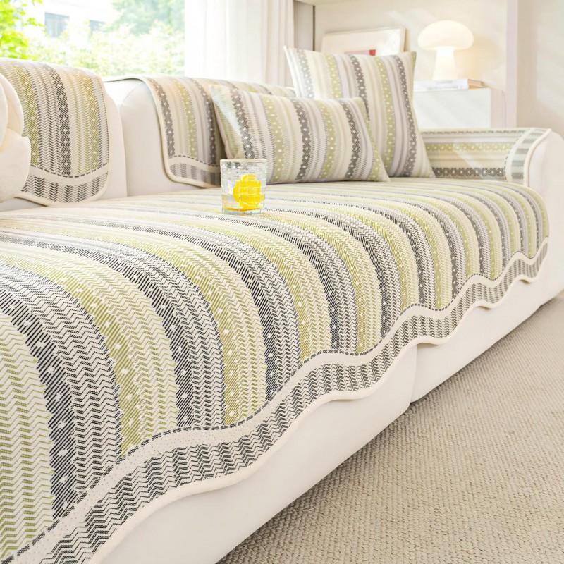 Cream Style Cooling Ice Silk Sofa Mat Non-slip Cushion