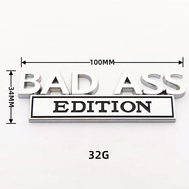 Car BAD ASS Edition Emblem Sticker Decals Universal Auto Motorcycle Truck Styling 3D Fender Badge Decoration Accessories
