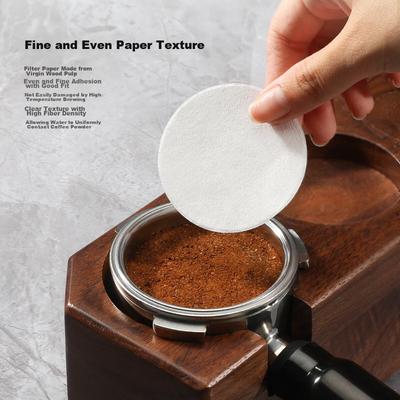 Coffee Filter Paper, Moka Pot Filter Paper, Italian Coffee Machine Handle Round Powder Bowl Filter Paper, 60mm, 100 Sheets