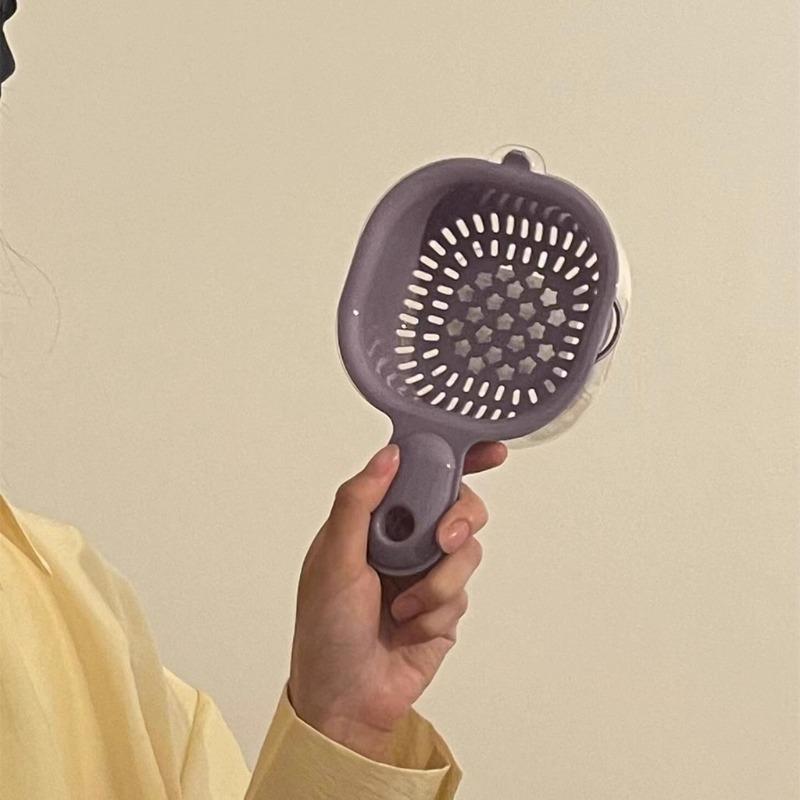 Cartoon Filter Fruit Strainer Double Layer Basket Plate With Handle Cute Plastic Bowl For Kitchens Home Uses