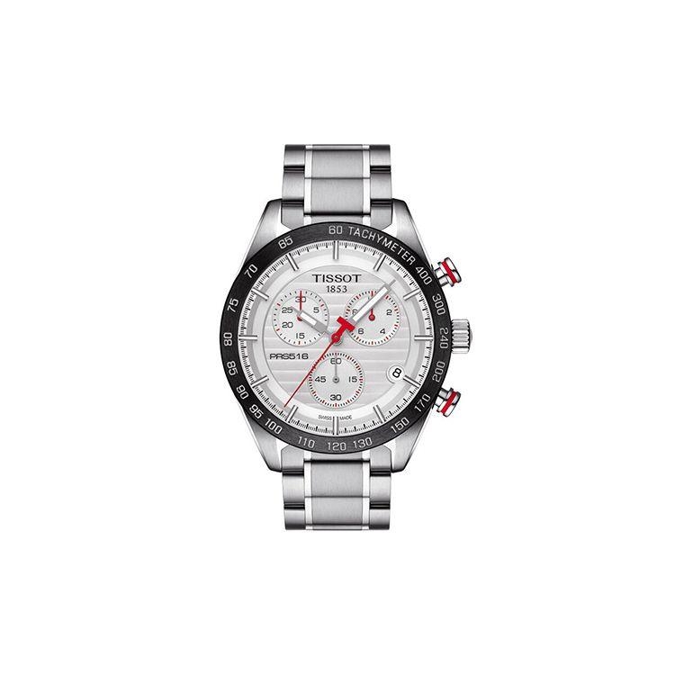 Tissot Relógio da Série T-Sport com Movimento a Quartzo Resistente à Água 100M Caixa de Aço Inoxidável com Mostrador Prateado Pulseira de Aço Inoxidável T100.417.11.031.00