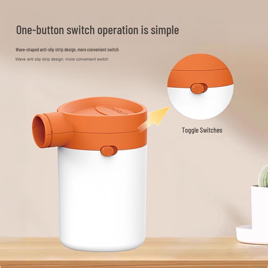 Portable Rechargeable Brushless Air Pump for Quick Inflation/Deflation of Pools, Airbeds, Sofas, and Kayaks