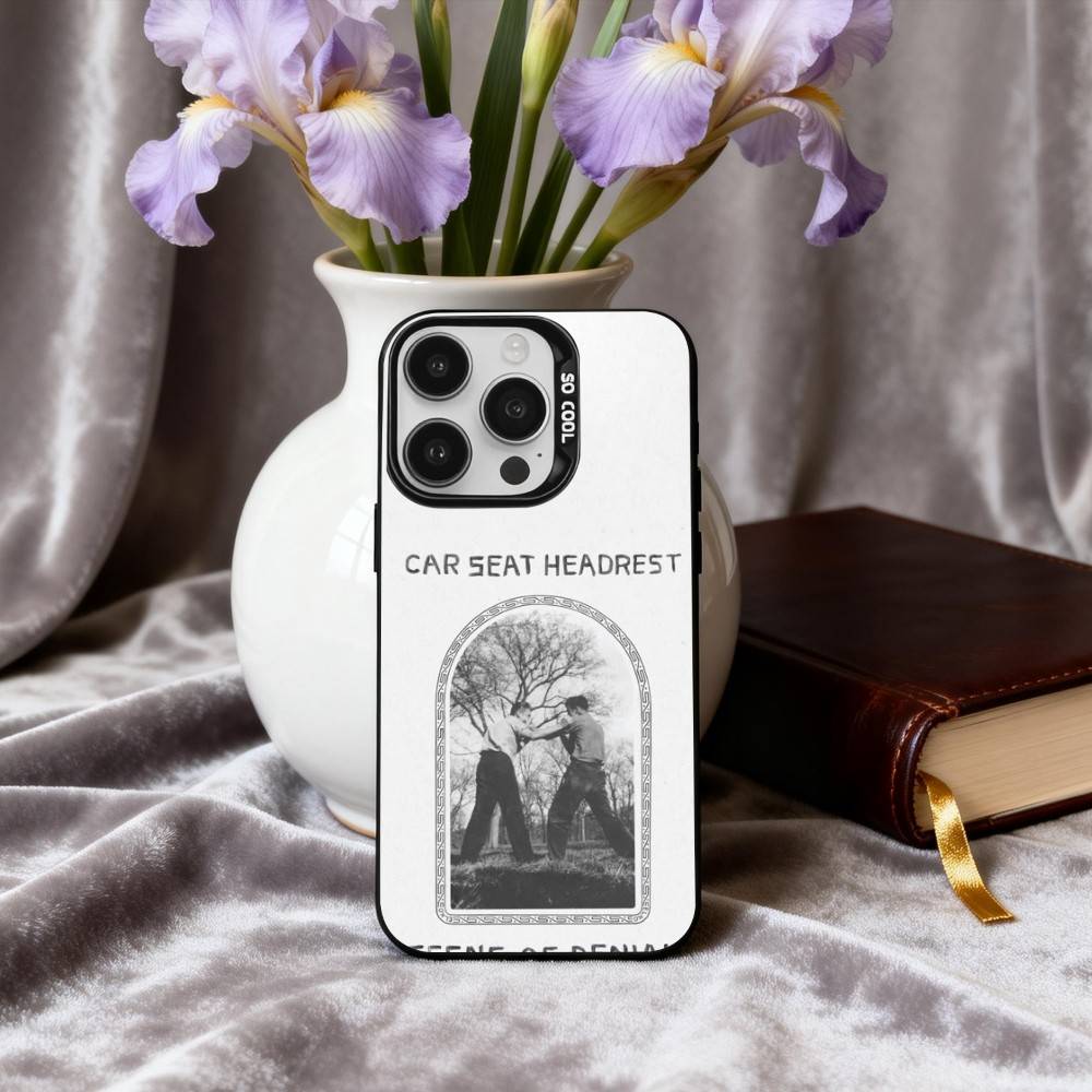

C-Car S-Seat H-Headrest B-Band Phone Case For iPhone17,16,15,14,13,12,11 Plus,Pro Max Candy Silver Plated Inside Cover iPhone15promax