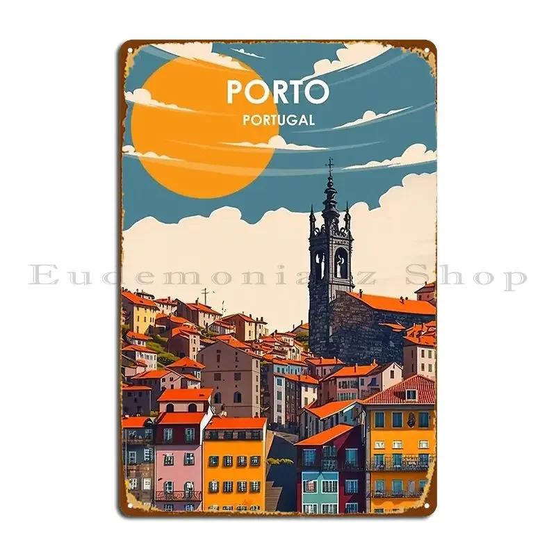 Porto Portugal Metal Plaque Poster Funny Iron Club Kitchen Home Tin Sign Poster 20x30cm（7.8x11.8inch）
