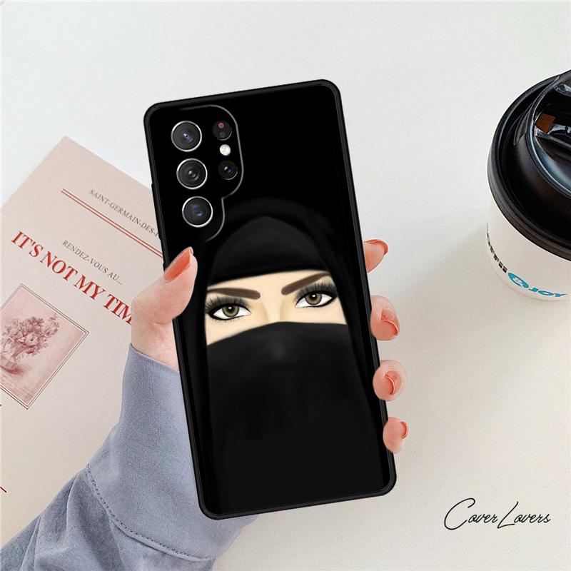 Muslim Islamic Girls Arabic Hijab Phone Case For Samsung Galaxy S24 S25 S23 S22 Ultra Note 10 20 Plus S20 S21 FE Cover