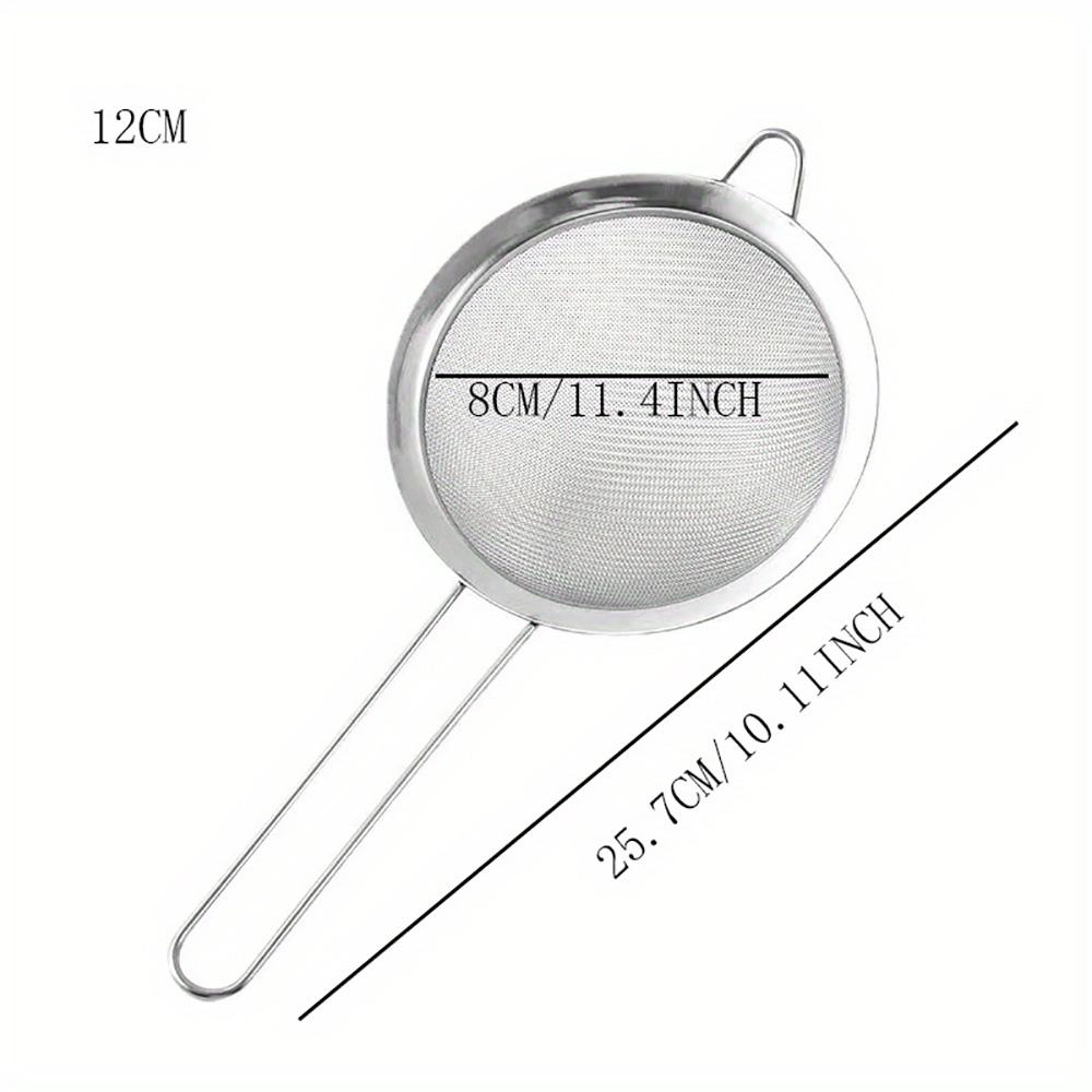 

1pc Stainless steel strainer kitchen household strainer oil spill strainer soybean milk sharp ear strainer flour filter screen