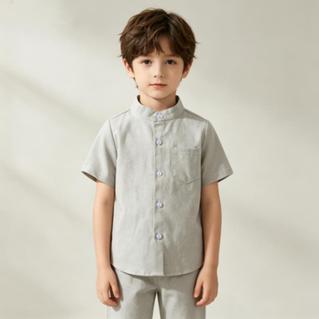 Boys Long Sleeve Button Down Shirt Jacket Candy Color for School Outerwear