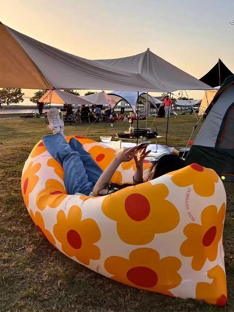 Portable Inflatable Sofa & Air Bed – Outdoor Recliner with Pillow