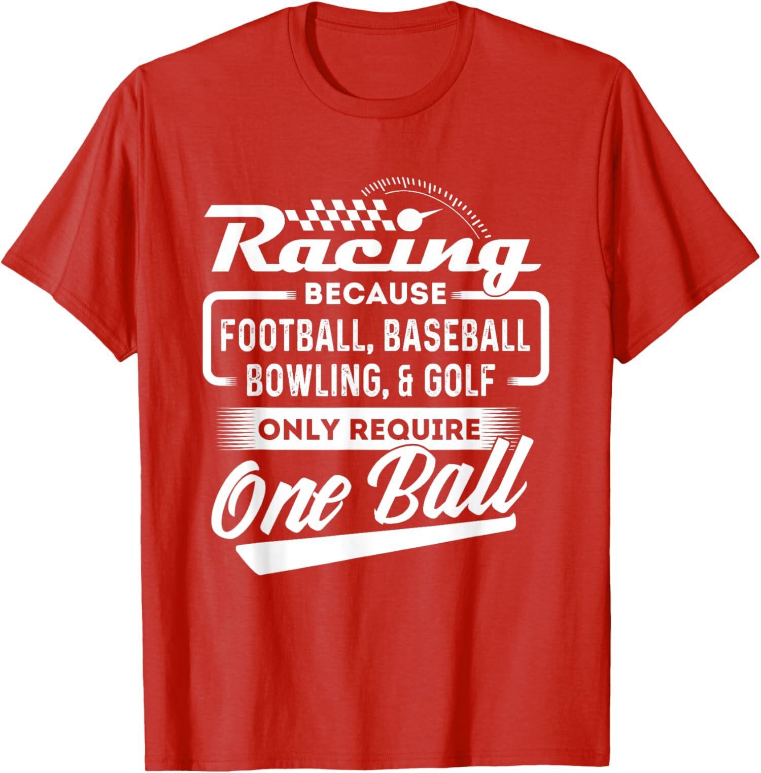 Racing Because Funny Drag Racer Race Car Drag Racing Unisex T-Shirt S
