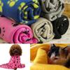 Pet Cat Kitten Dog Puppy Winter Blanket Warm Beds Mat Cover Soft Fleece Paw Print