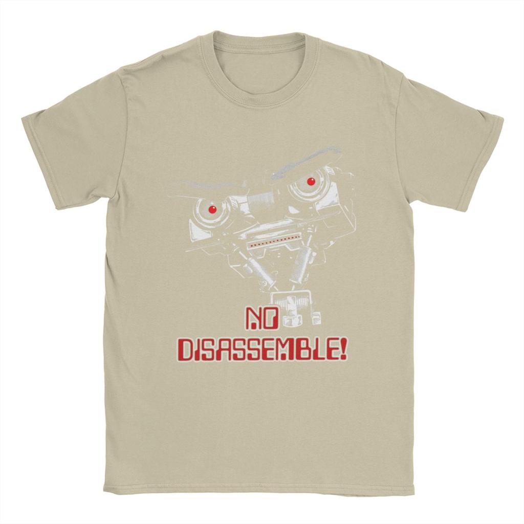 No Disassemble Johnny Five Short Circuit Men's T Shirt Funny Tees Short Sleeve Round Neck T-Shirt Cotton Gift Idea Clothing