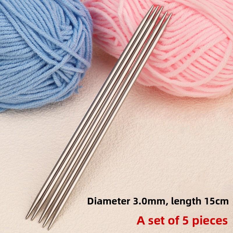 Agujas de tejer de acero inoxidable, Ganchos de ganchillo, Agujas de puño de 15 cm, Calcetines tejidos a mano, Herramientas especiales para tejer para hacer muñecas, Agujas cortas