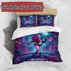 3pcs Duvet Cover Set (1*Duvet Cover + 2*Pillowcase, Without Core), Custom Name Harley Quinn Pattern Bedding Set, Home Bedroom Decor Gift