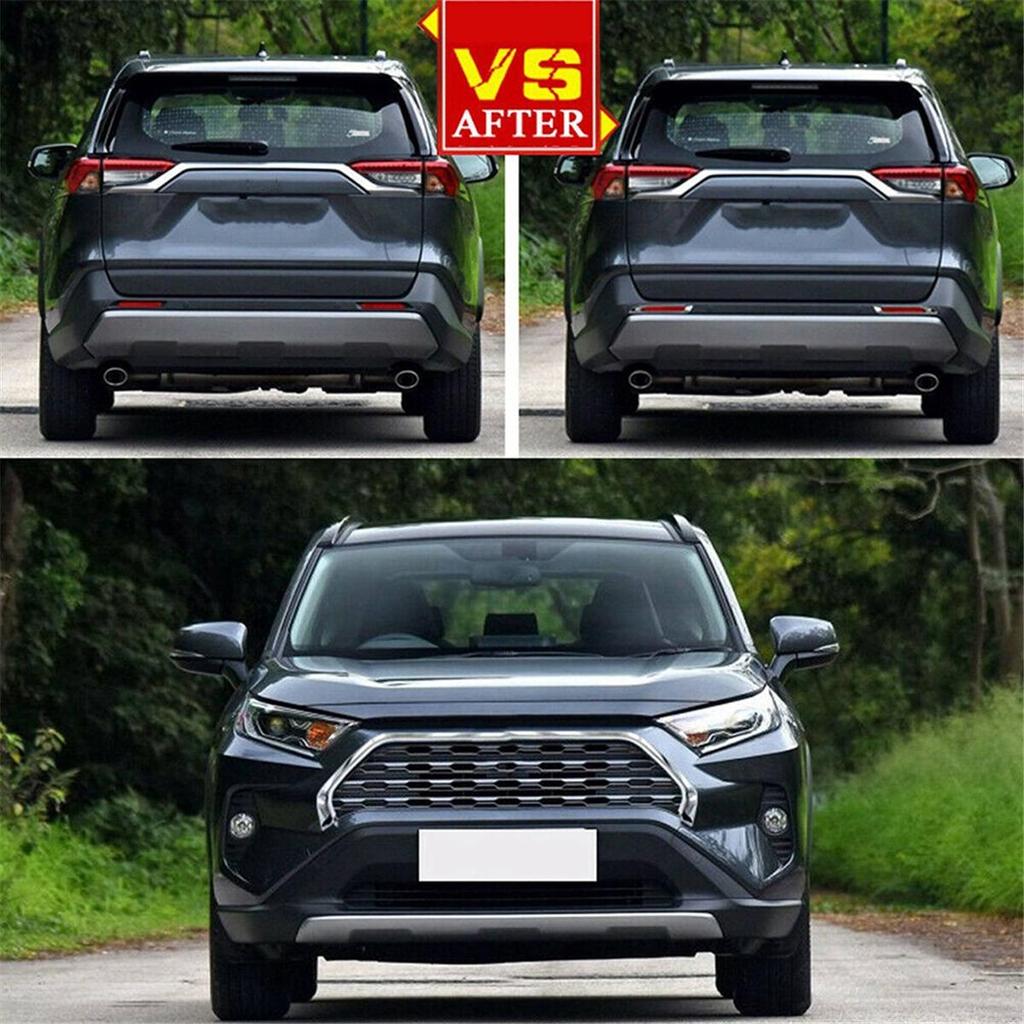 For Toyota RAV4 RAV 4 2019-2022 2023 2024 Chrome Rear Foglight Cover Sticker Tail Fog Lights Lamp Trim Exterior Accessories,2pcs.