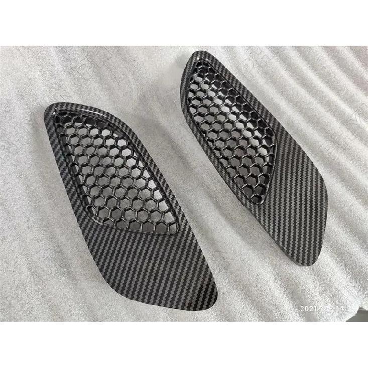 2PCS Carbon Fiber Look Engine Front Bonnet Hood Vent Air Intake Cover Fit for BMW E90 E91 E92 E93 M3 Type 2007-2011 2012 2013