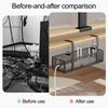 Adjustable Thickness Desk Cable Organizer Under Desk Cord Organizer  Kitchen Storage