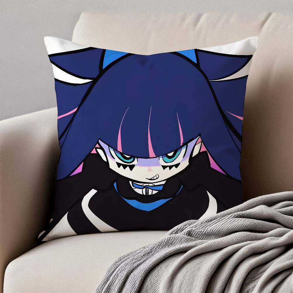 P-Panty S-Stocking Anime Pillow Case Anti-dustmite Pillowcase Invisible Zipper Silky Short Plush Sofa Cushion Cover