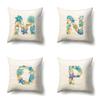 Polyester Pillow Case Decoration Home Furnishing 26 English Letter Printing Pillow Case Car Lumbar Pillow Bedside Mat