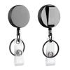 Retractable Keychain ID Badge Reel Heavy Duty Carabiner Holder Badge Holder Easy to Use for Name Card Keychain
