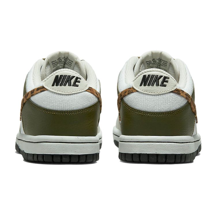 Nike Dunk Low GS Leopard Kids Sneakers White Coconut-Milk Rough-Green DX9282-100