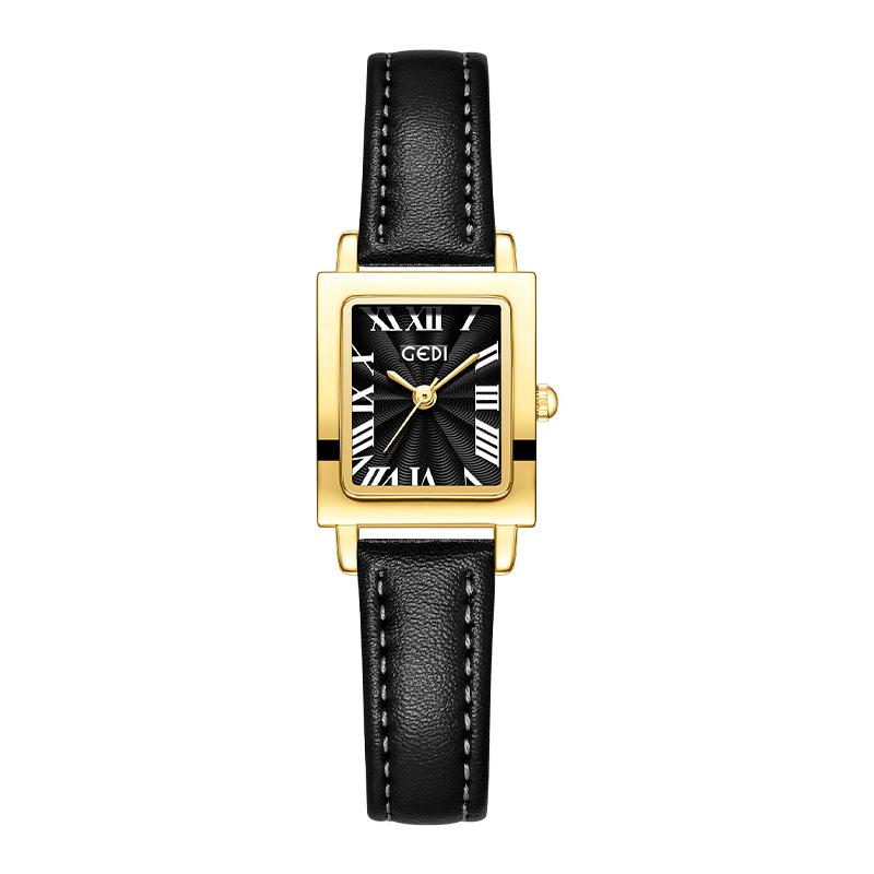 Retro Small Exquisite Small Square Watch Niche High Sense Simple Women Waterproof Quartz Watch