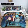 F-Futurama Poster Sheets Quilt Covers Bedding Dormitory Sheets Three-piece Bedding Set Three-piece Soft Warm Bedding Set