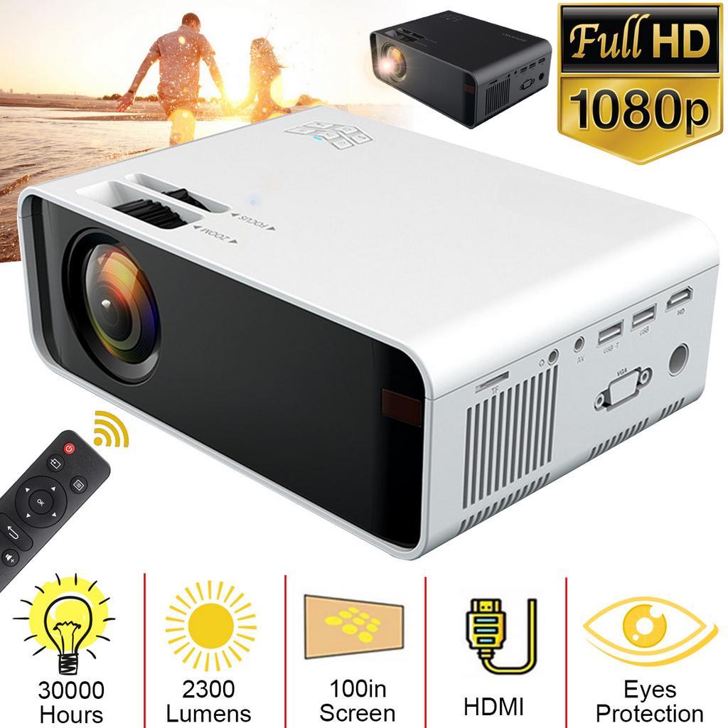 

Мини HD проектор 55 Вт HD 1080P 2300 люмен поддержка Full LED проектор HIFI стерео домашний кинотеатр 218*148*80 мм белый