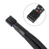 UMLIFE 2 Pack Computer PC PWM Fan Splitter Cable 1 to 4 (4 Pin+3 Pin)