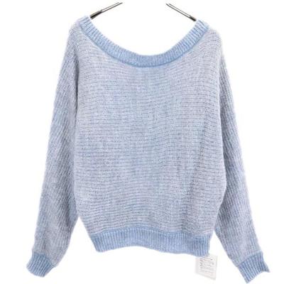 Unused MERCURYDUO Long Sleeve Knit F Blue Cut Women Used