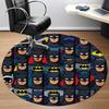 1 szt. Okrągły dywanik biurowy Batman, Pod krzesła biurowe, Sypialnia, Salon, Wystrój domu, Dekoracja pokoju, Dostępny w różnych rozmiarach