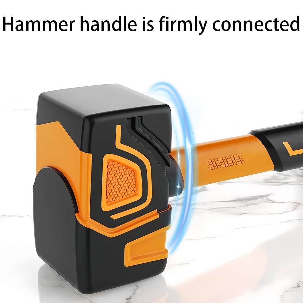 Multifunctional Rubber Hammer Tile Soft Rubber Percussion Hammer Square Hammer Construction Worker Professional Hand Tool
