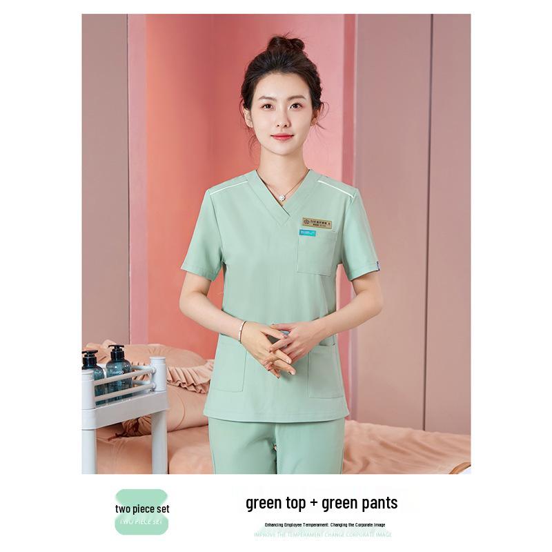Unisex High-End Spa & Sauna Uniform Set for Beauty Technicians and Postpartum Recovery Specialists.