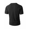 Men's Casual Lightweight Raglan Sleeve Henley Shirt Soft Breathable Fabric Short Sleeve Summer Top Comfortable Fit