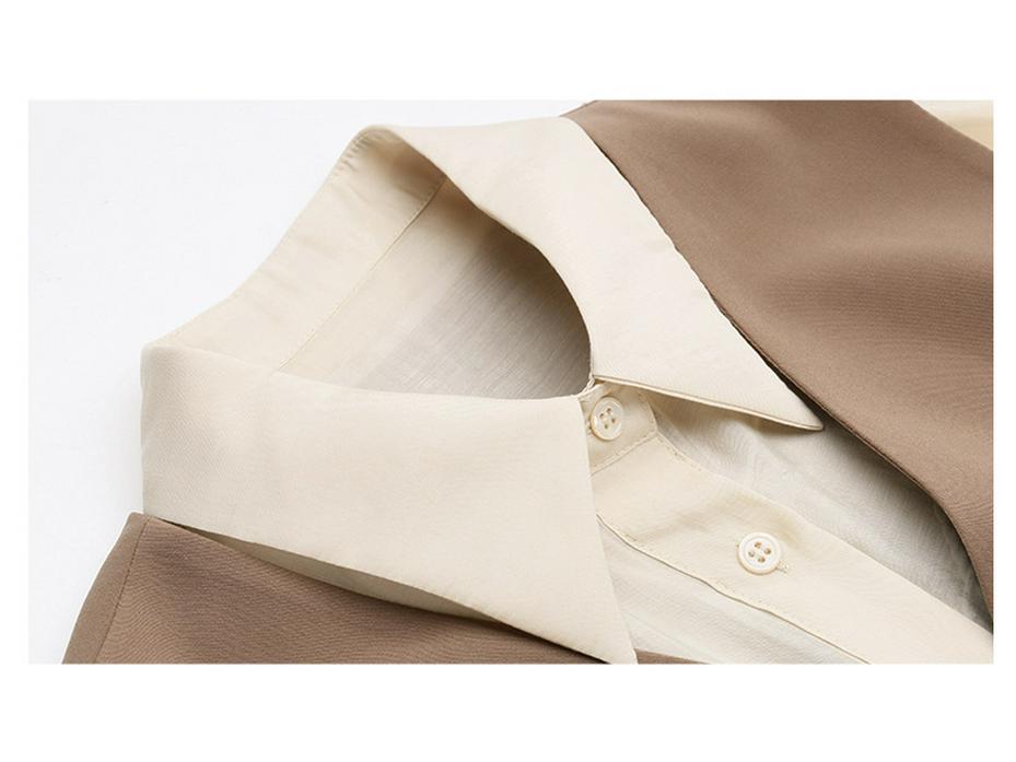 Autumn 2024 Retro Socialite Three-Piece Set: Frog Button Vest, Midi Skirt, Inner Layer Shirt - YE6206