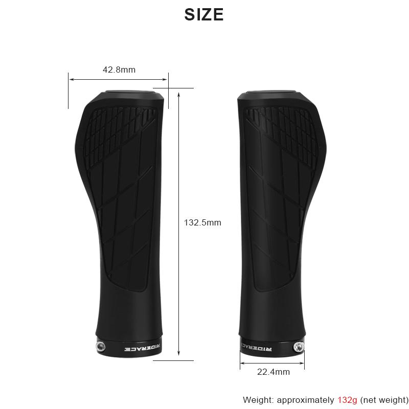 Bicycle Grips Ergonomic Rubber Soft Comfortable Bike Handlebar Cover Single Lock On Anti-Slip Shock Absorption MTB Accessories