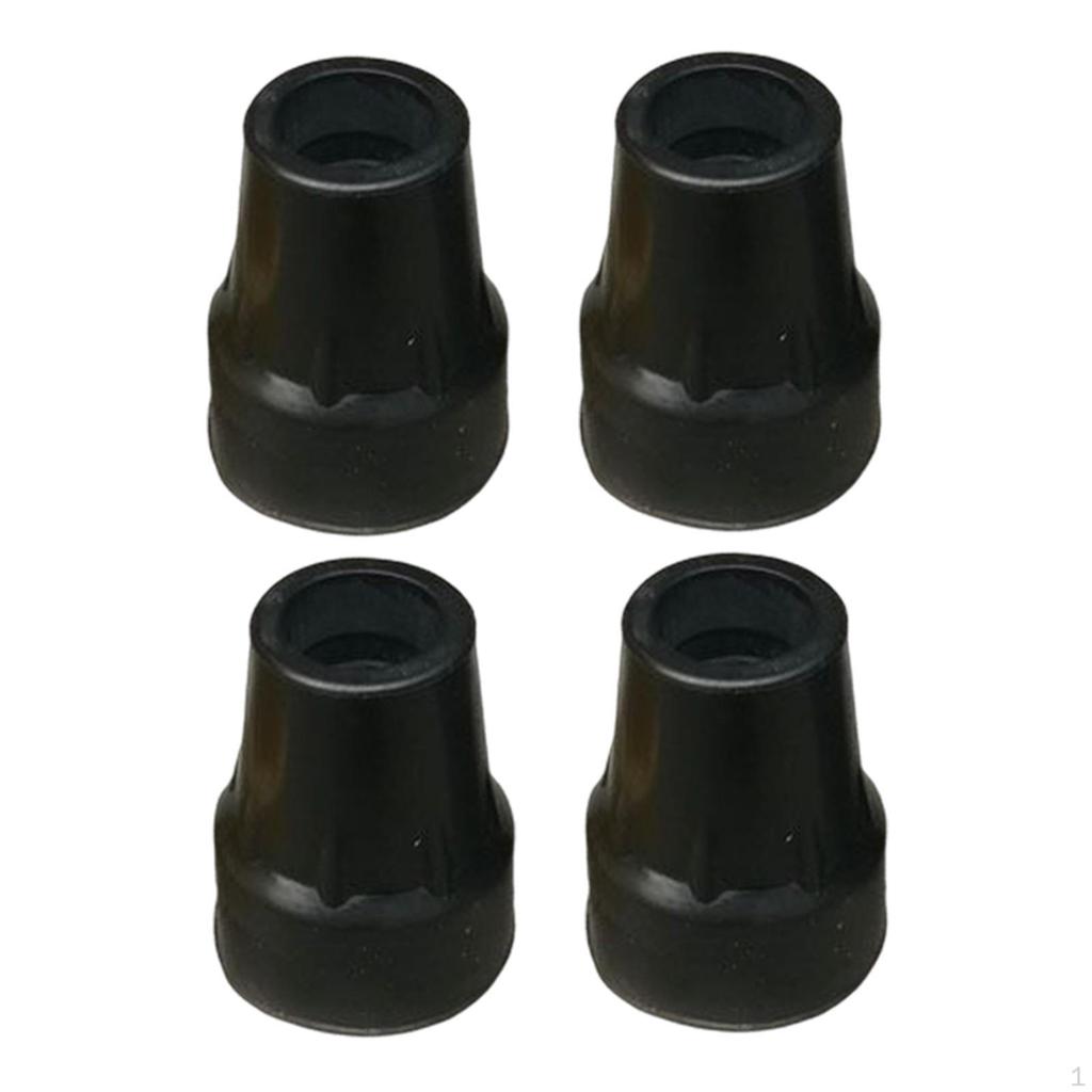 4 7/8 Inch Rubber Cane Tips, Heavy Duty Replacement, Easy to Install for Aluminum And Wood Crutches,
