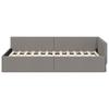 Corner Bed Frame with Headboard Taupe 80 cm x 200 cm Fabric