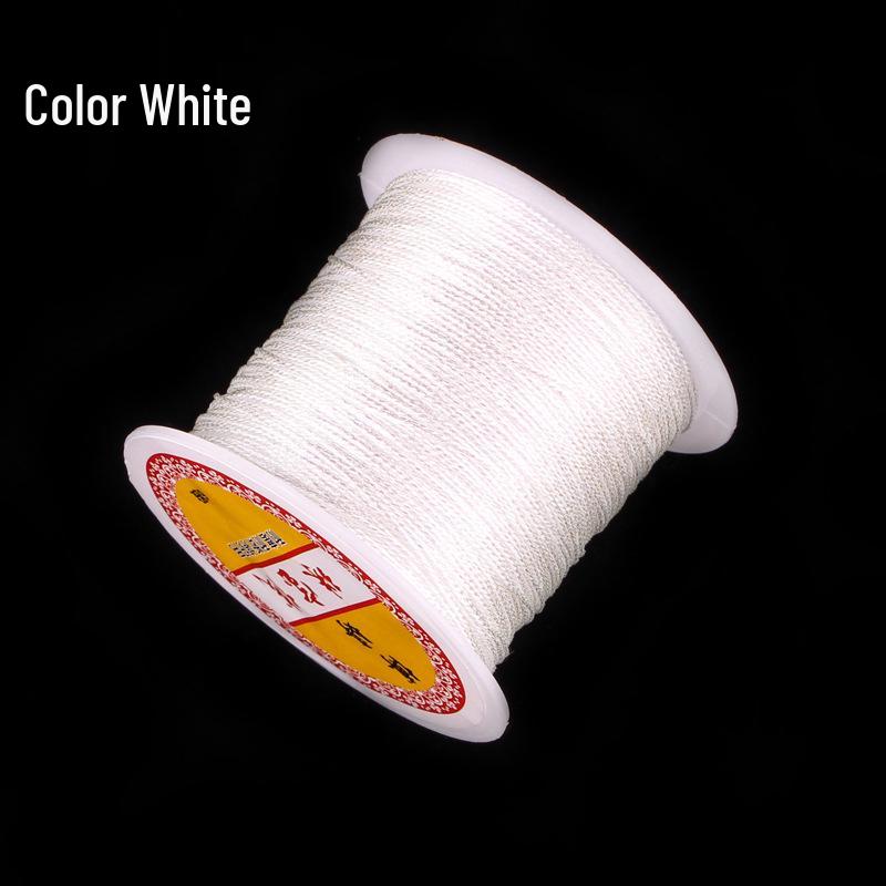 Handmade Red Lanyard Bracelet with Gold Iridescent Gimp Thread